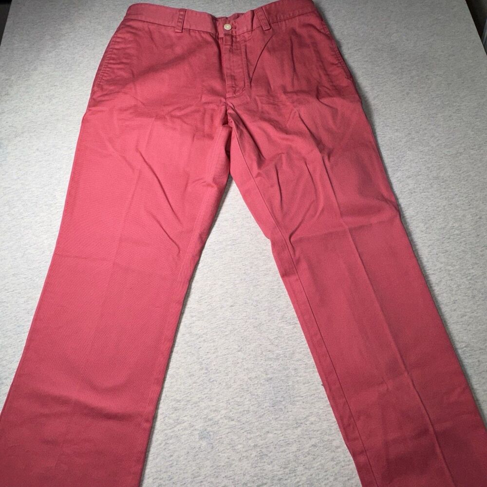 Vineyard Vines Men's Classic Fit Chino Pants 33x32 Pink Twill Cotton